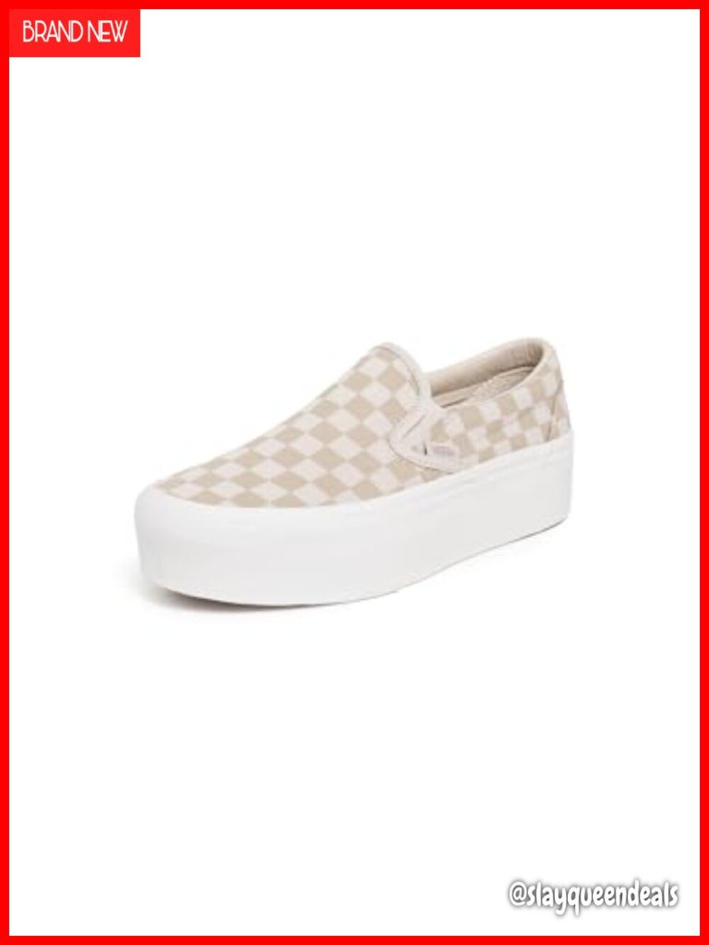 Vans Classic Slip-On Stackform Platform Sneakers Checkered Canvas